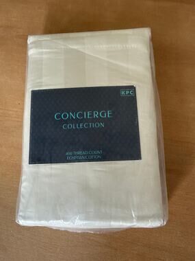 KPC Concierge Collection 100% Egyptian Cotton 400 TC Striped King Pillowcase Set